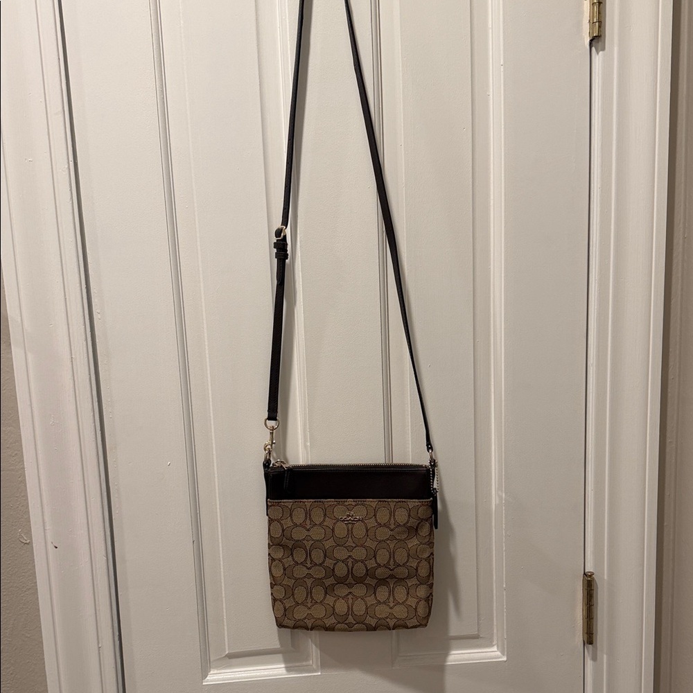 Coach Brown and Black Crossbody Bag